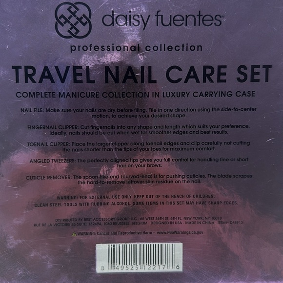 DAISY FUENTES  Travel Nail Care Set in Luxury Carrying Case. - Picture 3 of 3
